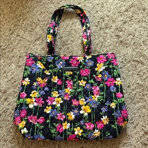 Vera Bradley Black Floral Tote Bag